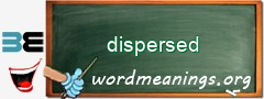 WordMeaning blackboard for dispersed